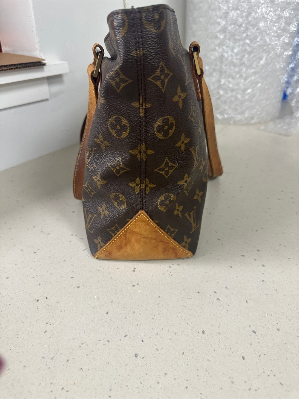 Louis Vuitton Monogram Canvas Tote in Brown and Tan - Picture 4 of 6